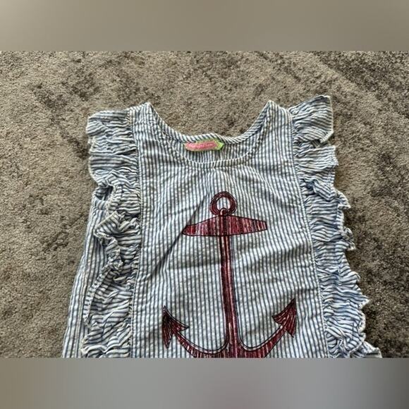 Sophie and Sam Kids 2T Blue and White Striped Top - Picture 7 of 8